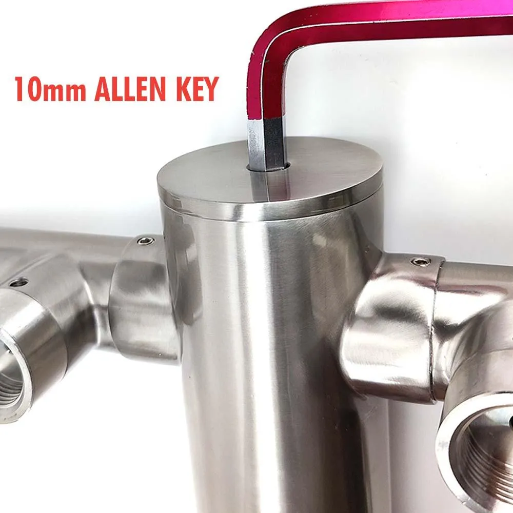 2 Tap - T-Bar Flooded Font - (Stainless Steel)