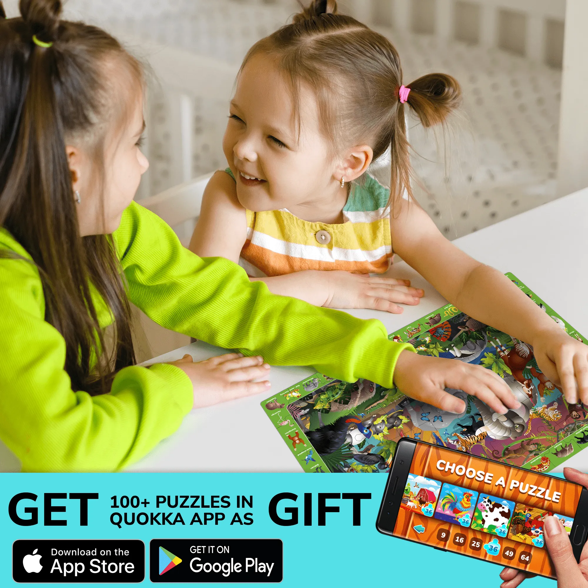 60 Pcs Search & Find Puzzles for Kids | Rainforest, Polar Animals