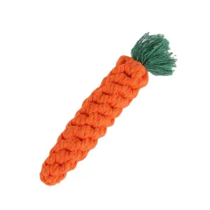 Factory Supply Carrot Cotton Rope Knot Toys for Dogs. ألعاب حبل قطني على شكل جزرة من مصنع التوريد للكلاب
