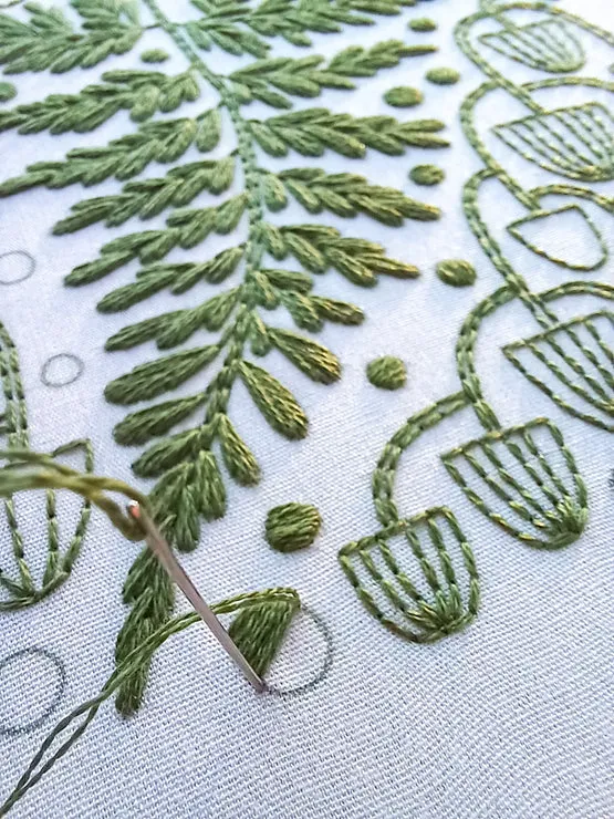 Fern   Friends Embroidery Kit