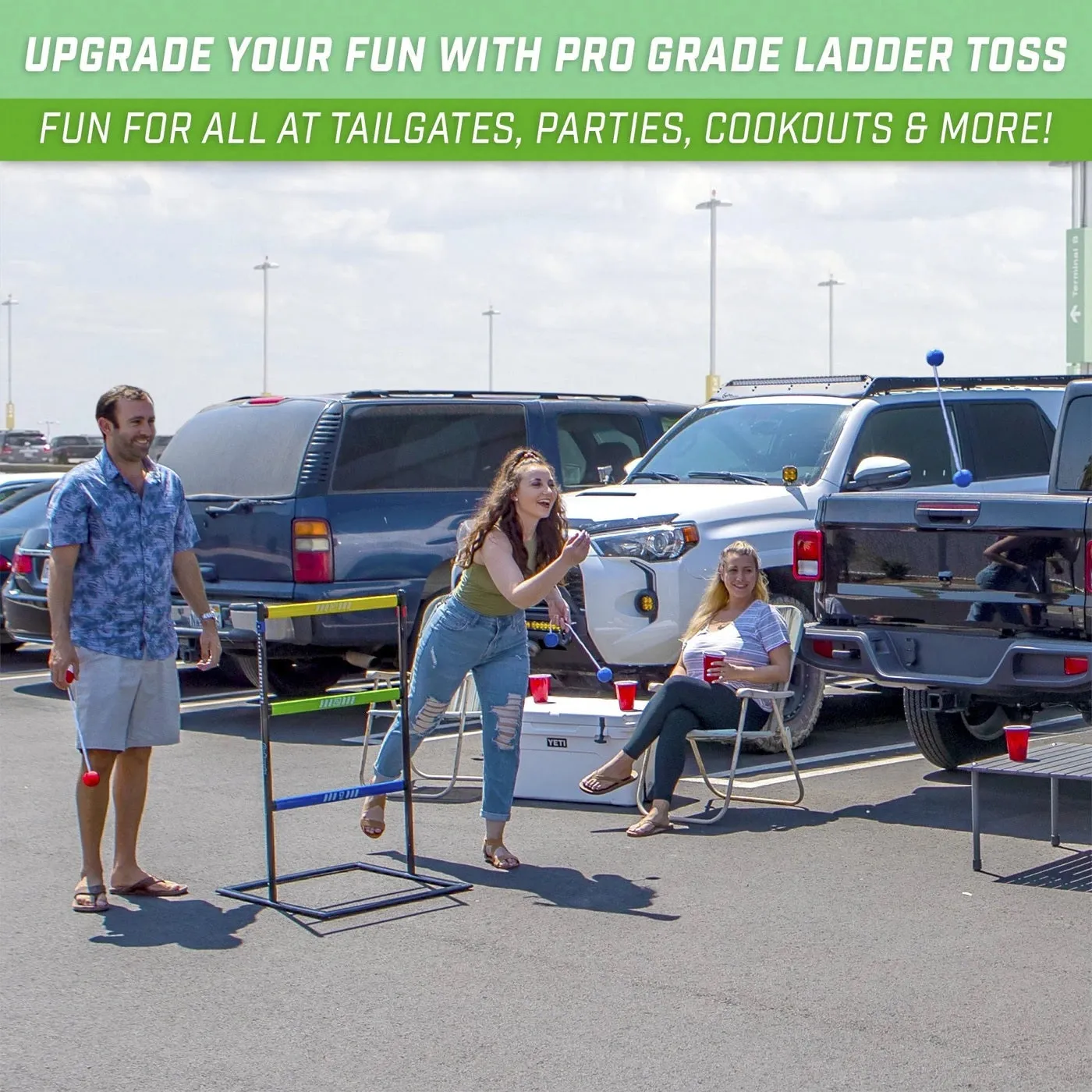 GoSports Pro Grade Ladder Toss Indoor/Outdoor Game Set