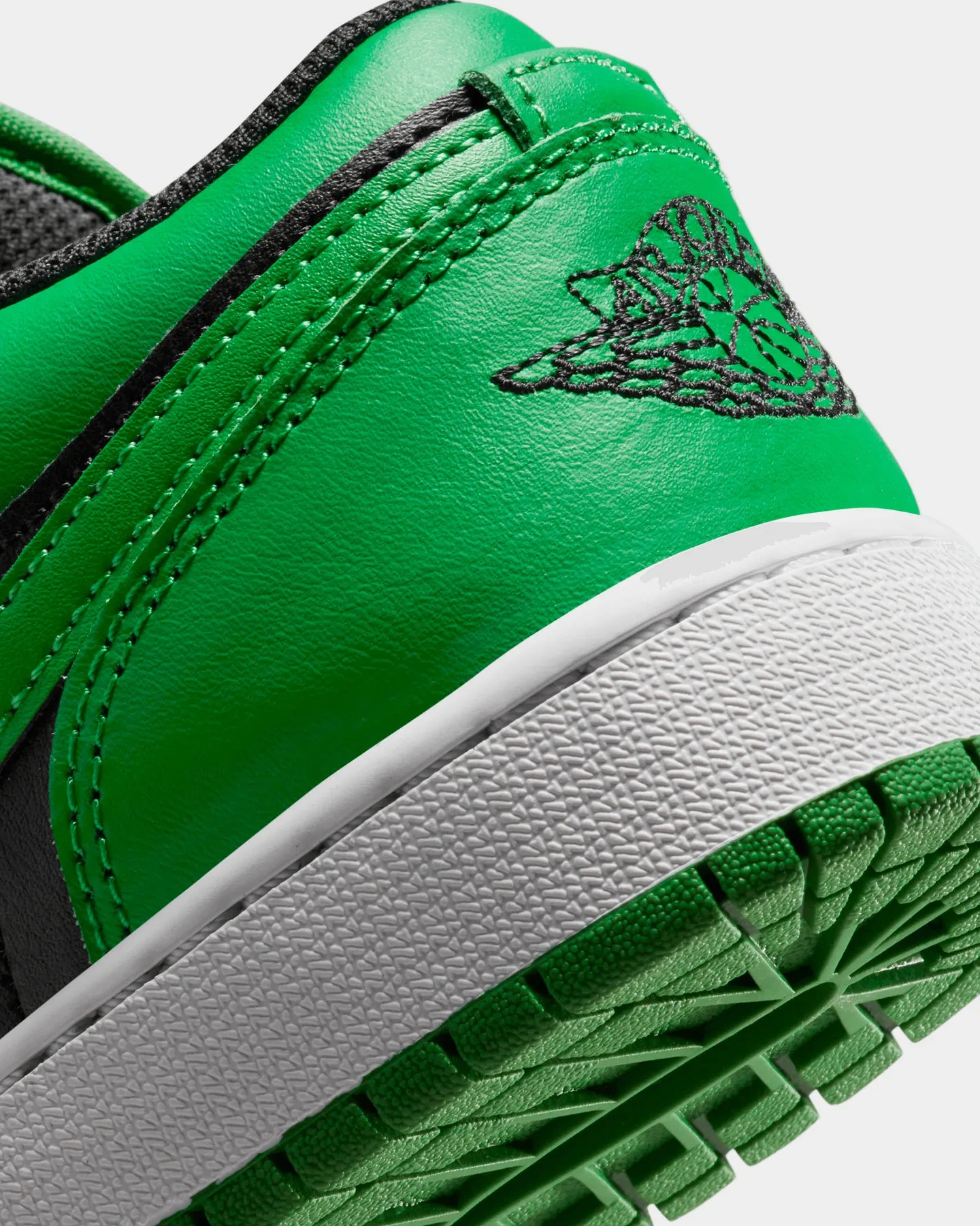 Jordan Kids' Air Jordan 1 Low (GS) Black/Black-Lucky Green