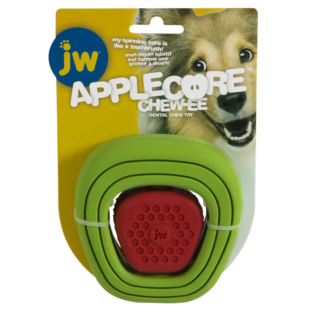 JW Apple Core Chew ee Toy for Dogs (Green/Red)