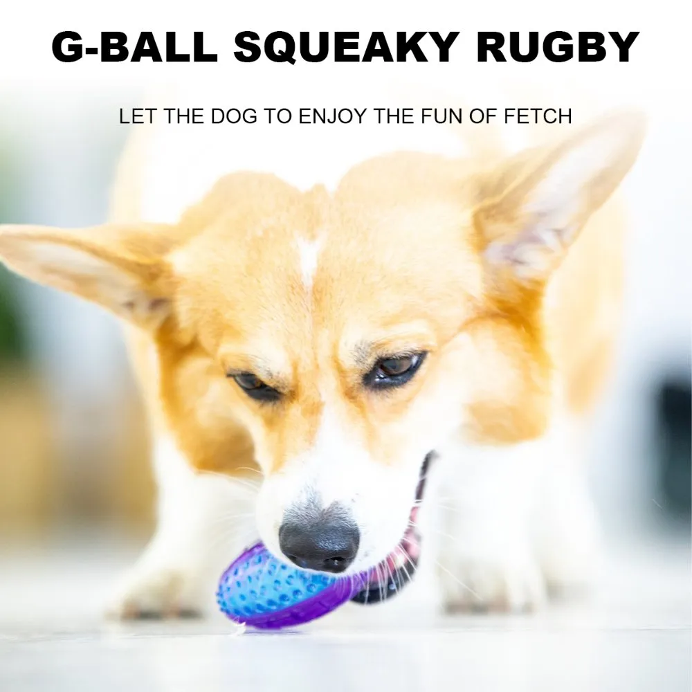 KOHE-VERSARY 8% OFF: GiGwi Squeaky Rugby Ball Dog Toy