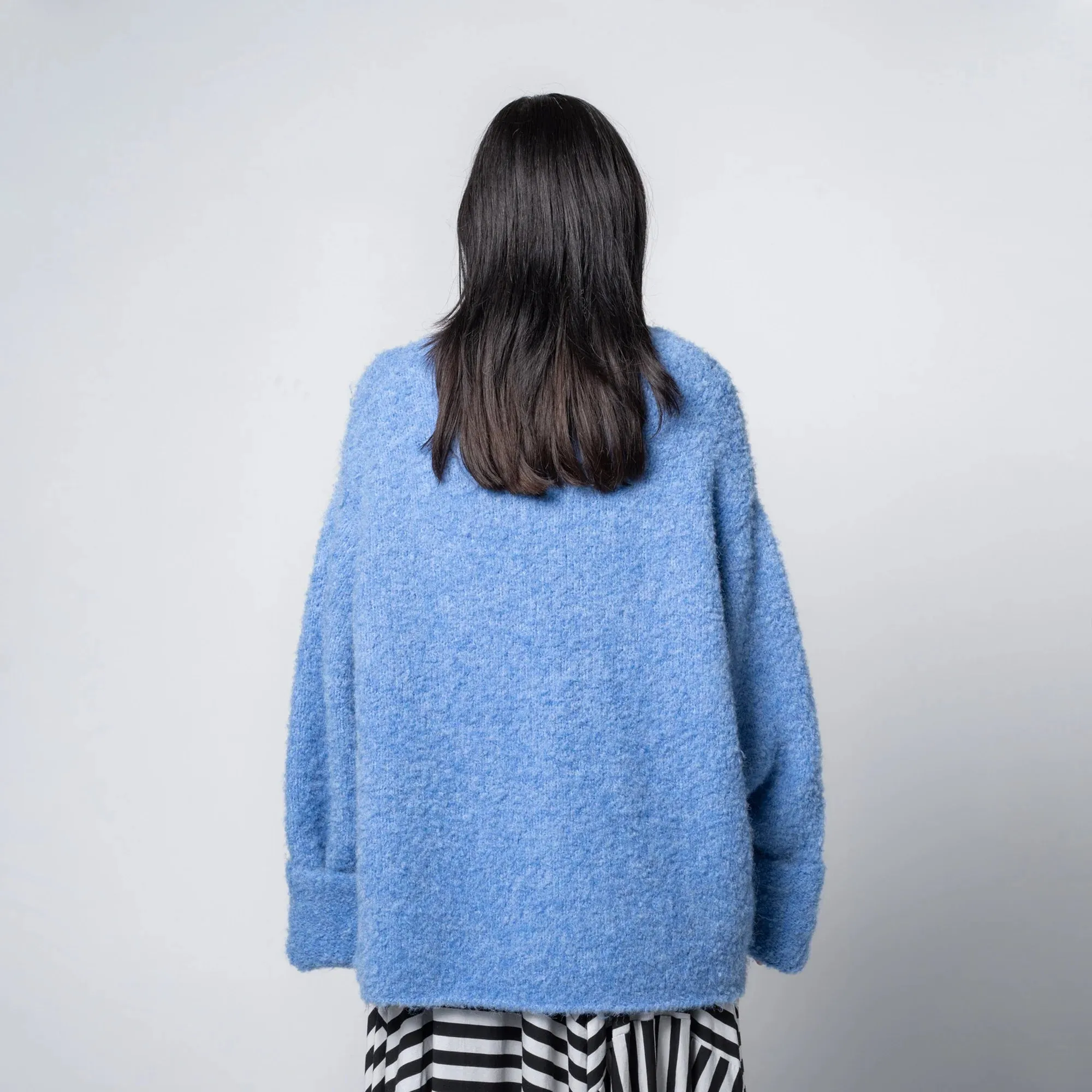 Oversized Funnel Neck Sweater Cloud