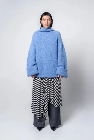 Oversized Funnel Neck Sweater Cloud
