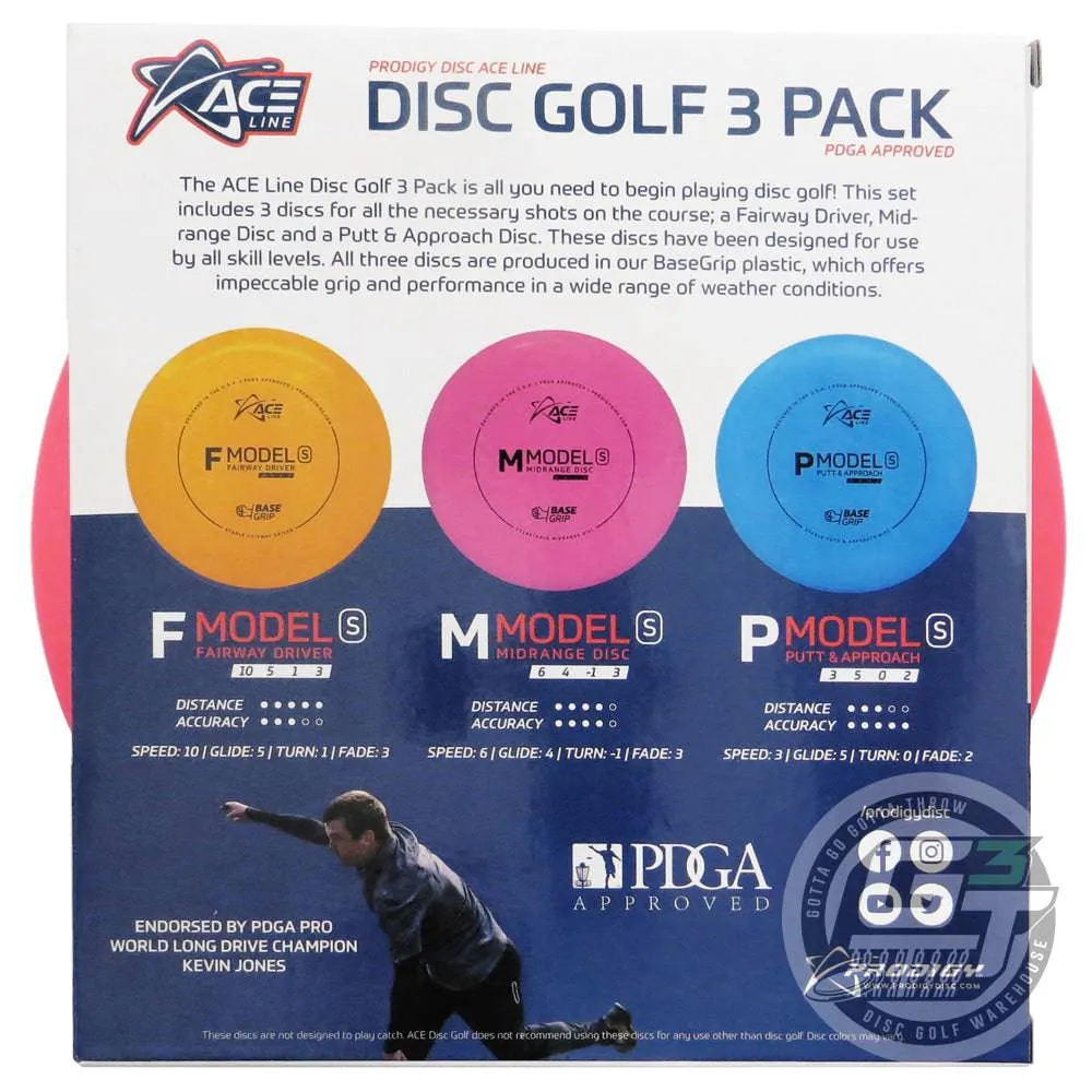 Prodigy Ace Line 3-Disc Beginner Disc Golf Set