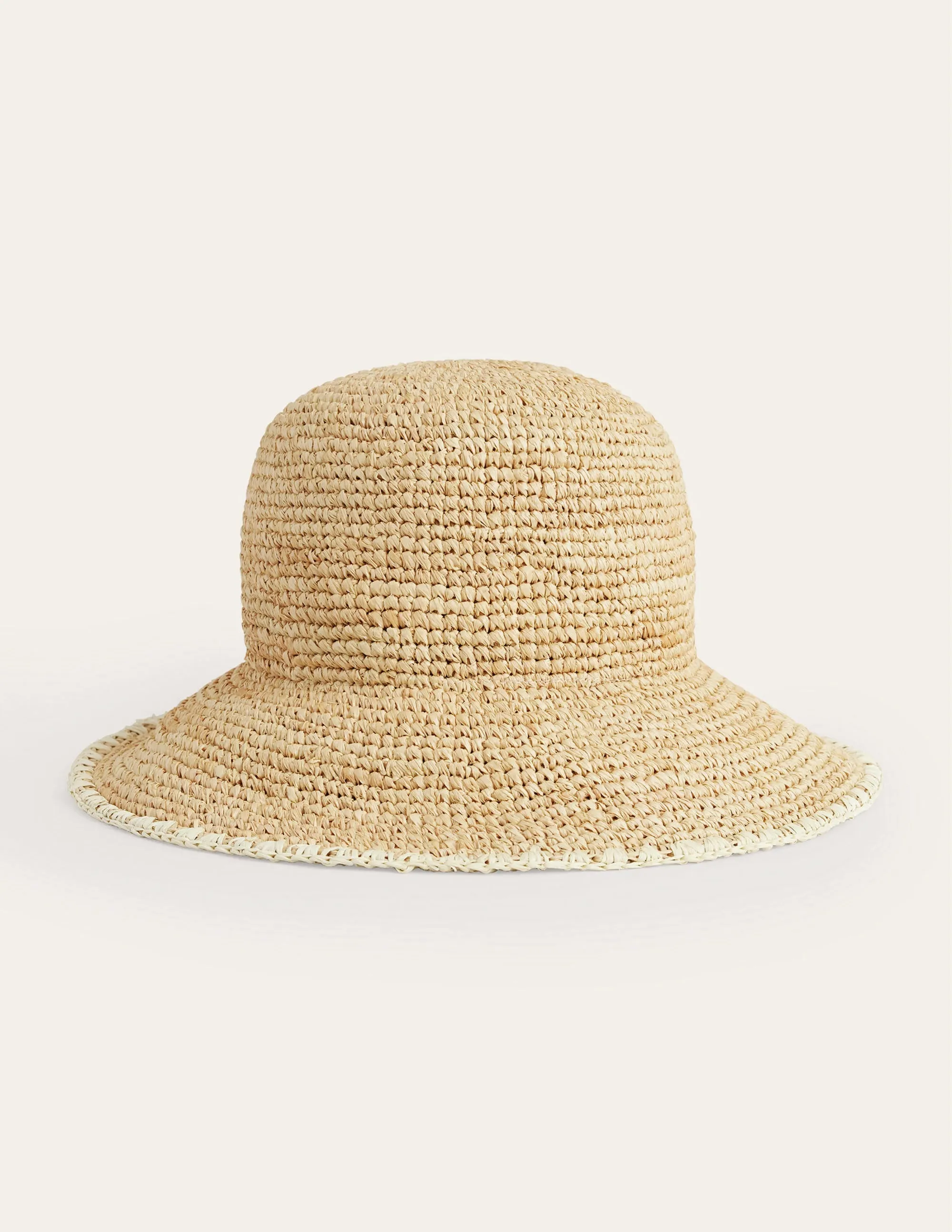 Raffia Bucket Hat-Natural