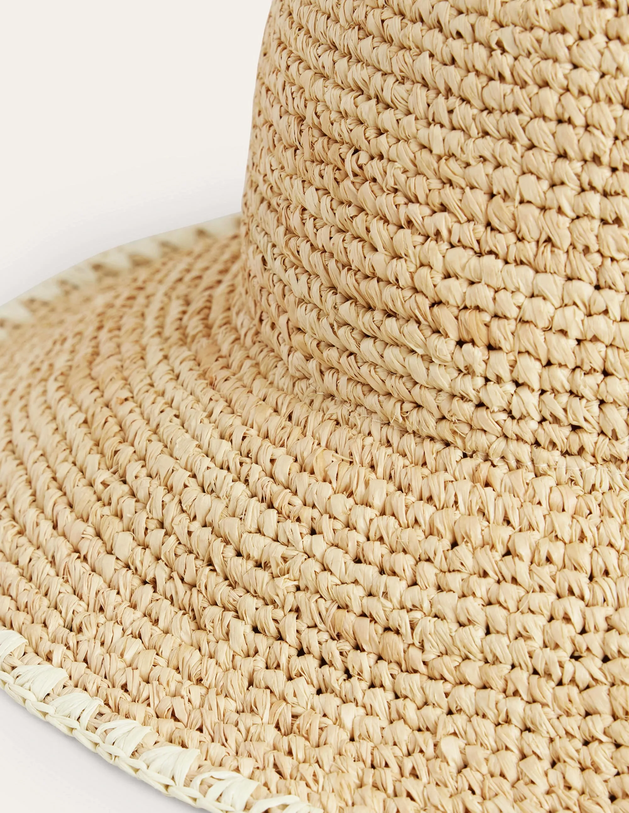 Raffia Bucket Hat-Natural