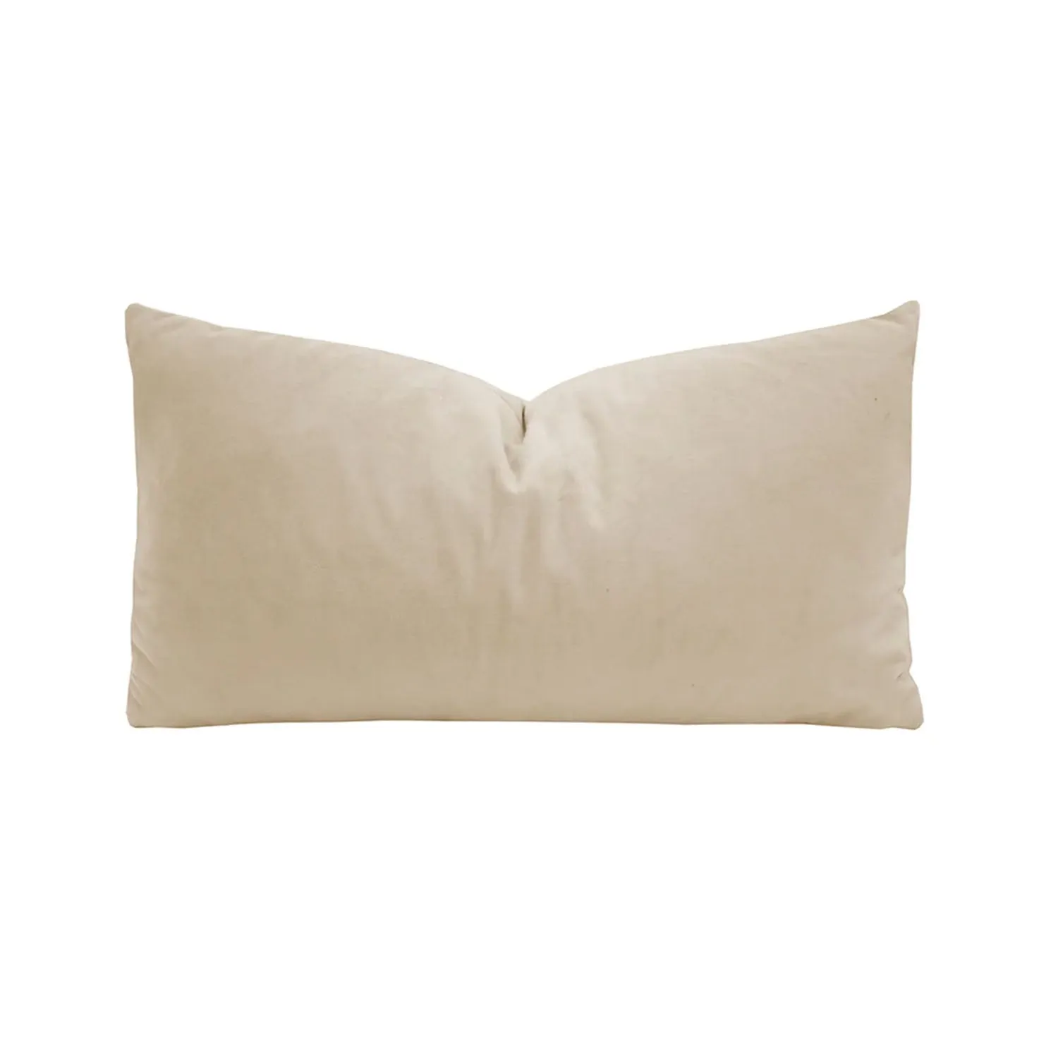 Velvet Rectangle Cushion - Stone