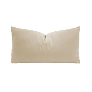 Velvet Rectangle Cushion - Stone